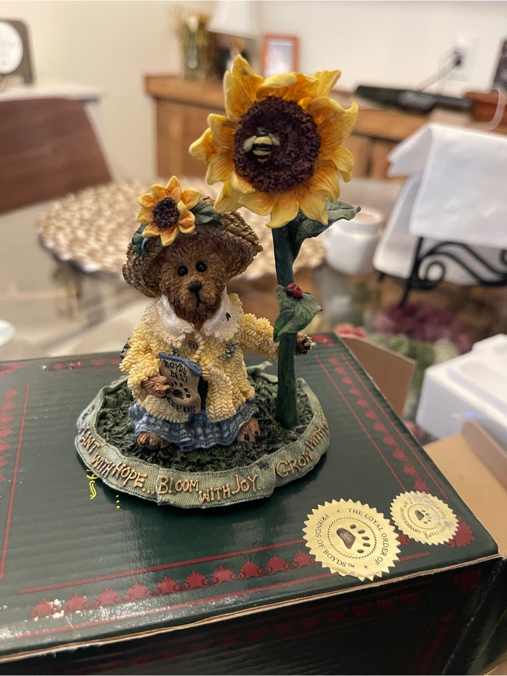 Boyds Bears Yellow Sunflower Bear Figurine